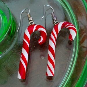 Handcrafted Candy Cane Earrings